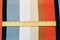 Orange-Gray-Multi Cotton Stripe Printed Crinkled Gauze Woven Fabric By the Yard
